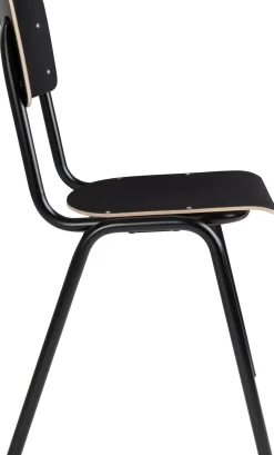 Online Zuiver Back to School (set van 4) Eetkamerstoel Black