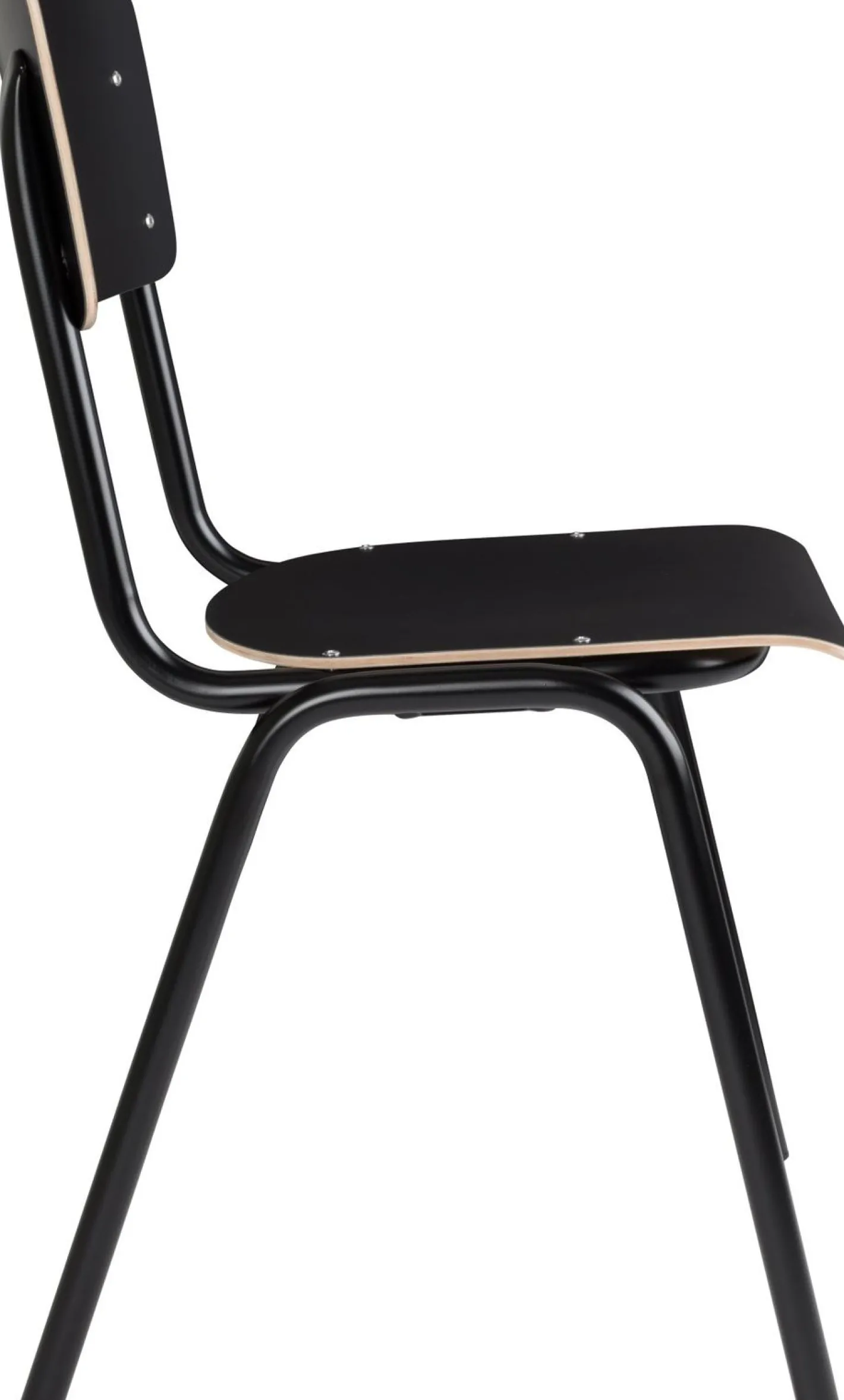 Online Zuiver Back to School (set van 4) Eetkamerstoel Black