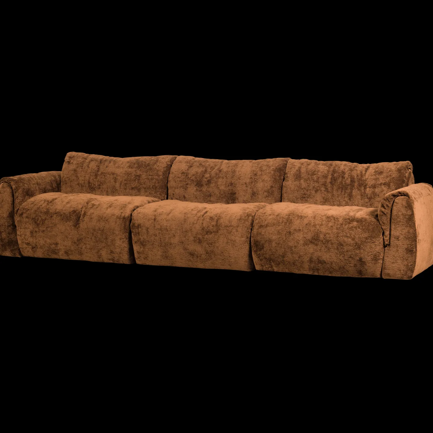 Best WOOOD Baggy 3-Zitsbank Mid Brown