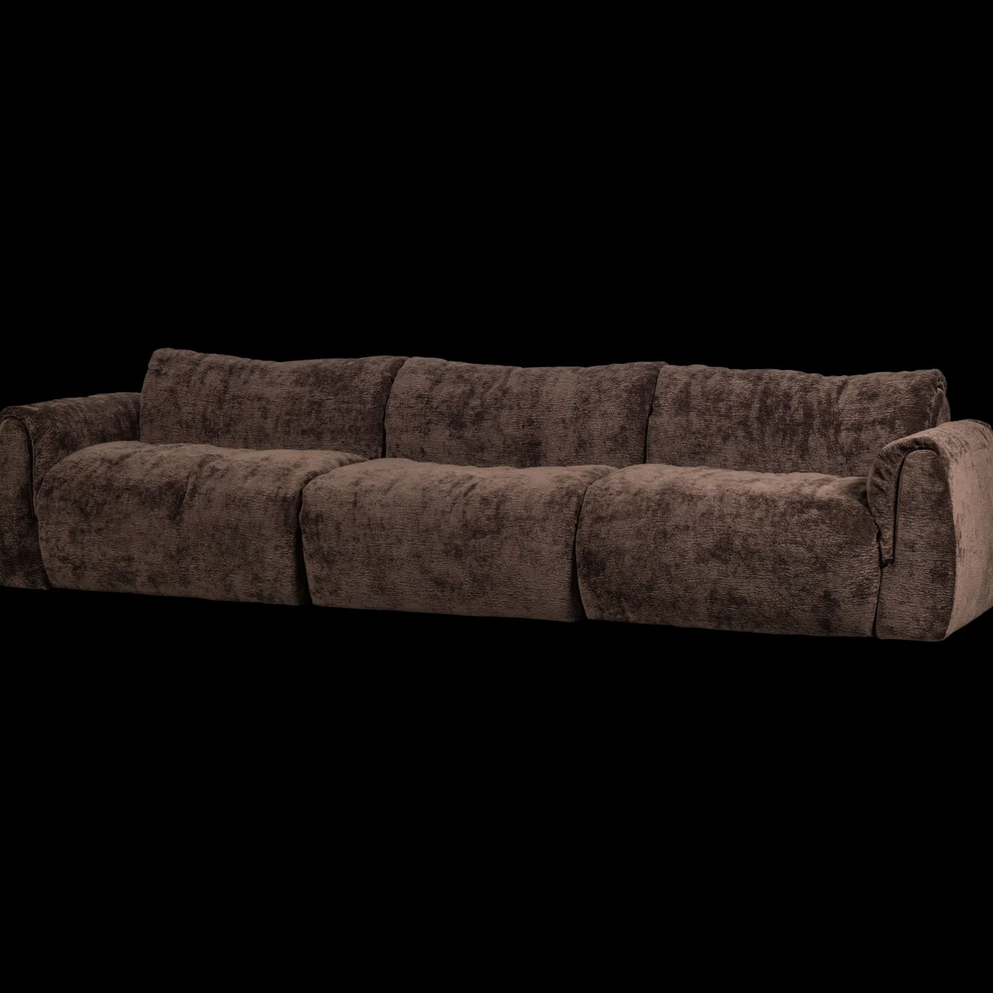 Hot WOOOD Baggy 3-Zitsbank Dark Brown
