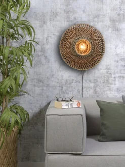 Clearance Good&Mojo Bali Wandlamp Natural/Black