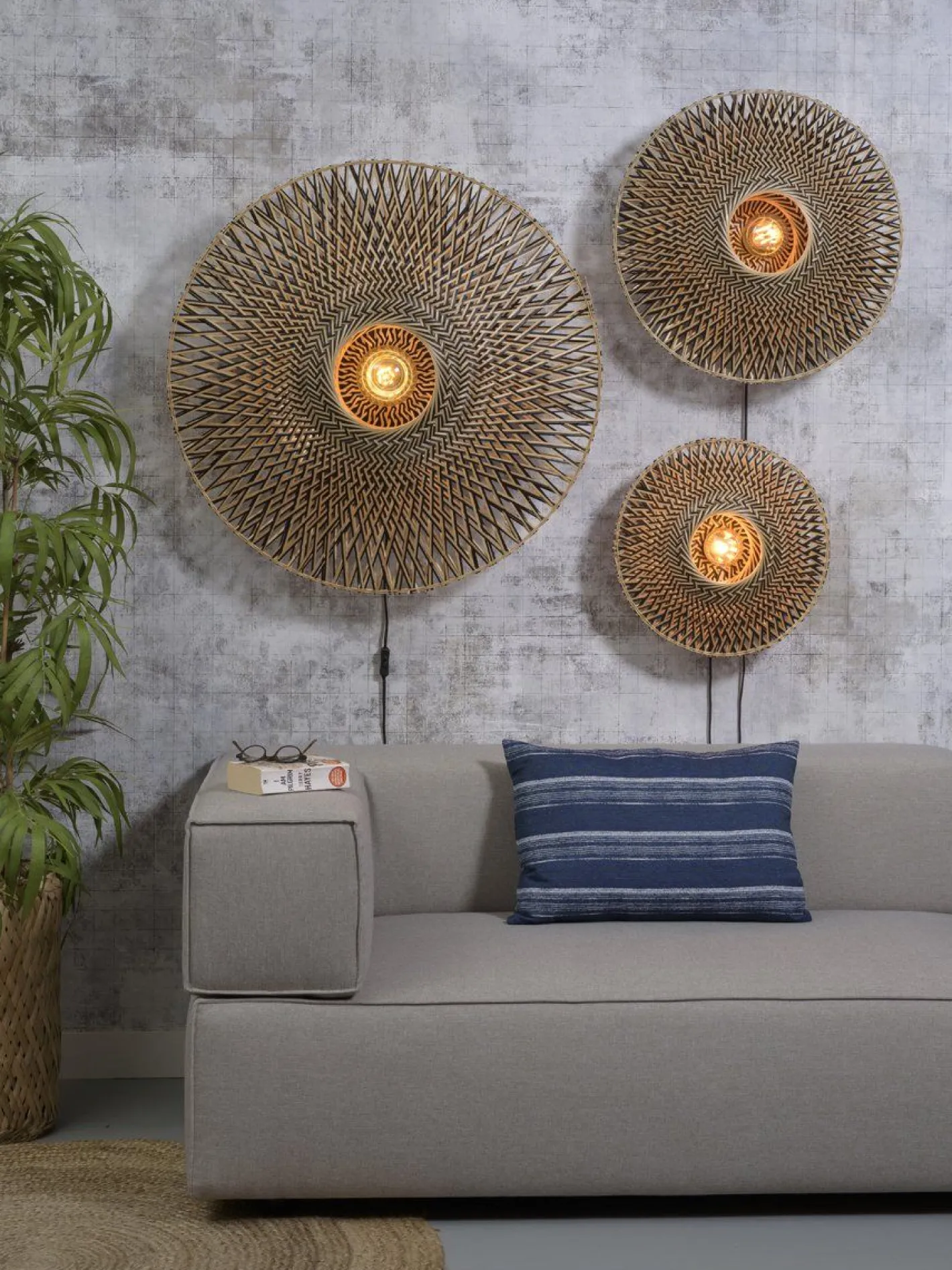 Clearance Good&Mojo Bali Wandlamp Natural/Black
