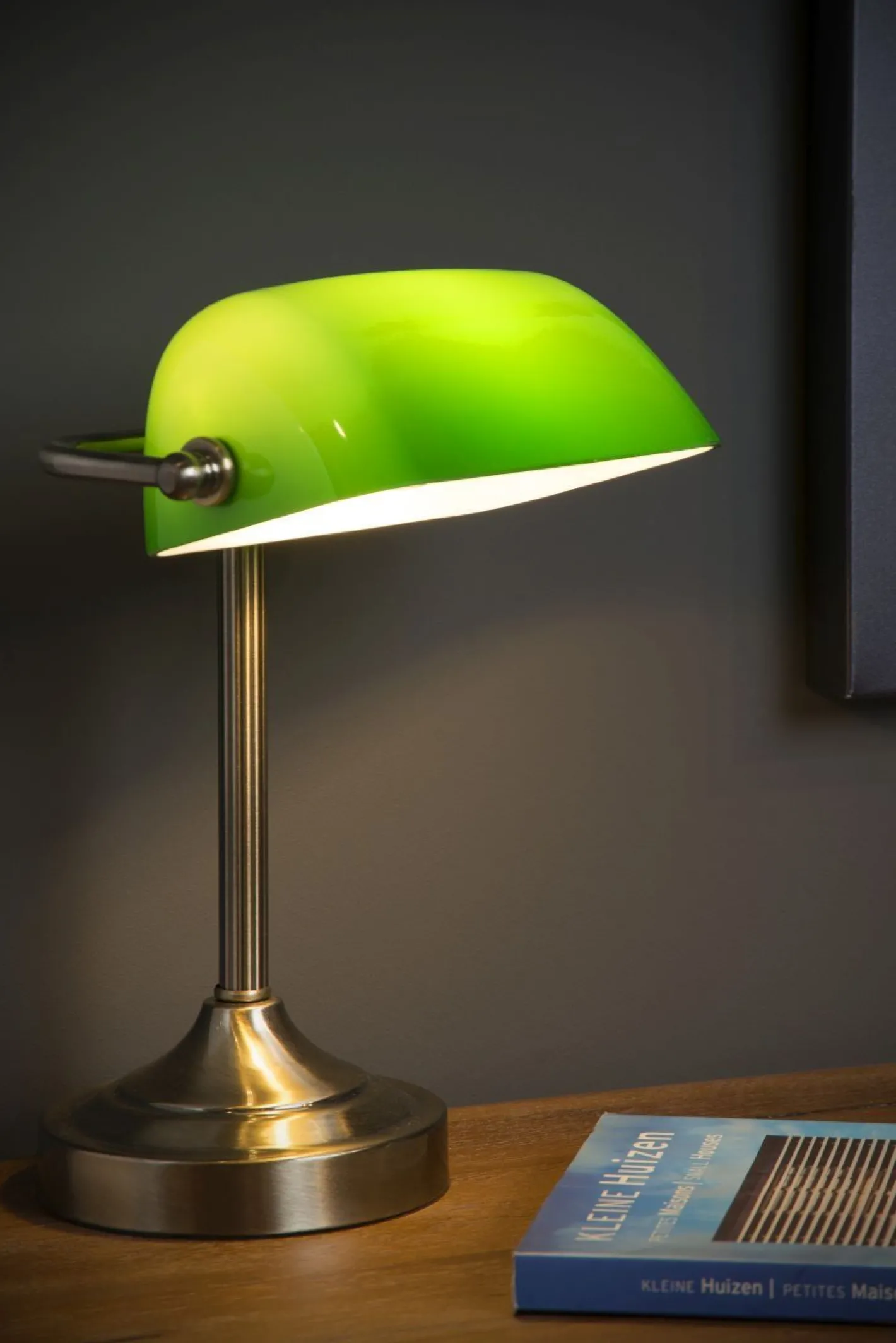 Best Lucide Banker Tafellamp Brons, Groen
