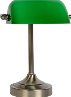 Best Lucide Banker Tafellamp Brons, Groen