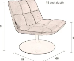 Dutchbone Bar Fauteuil Dark Grey