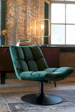 Outlet Dutchbone Bar velvet Fauteuil Green
