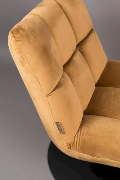Best Dutchbone Bar velvet Fauteuil Golden brown