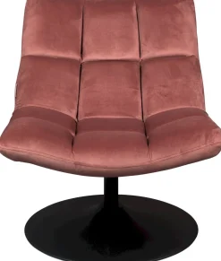 Discount Dutchbone Bar velvet Fauteuil Old Pink