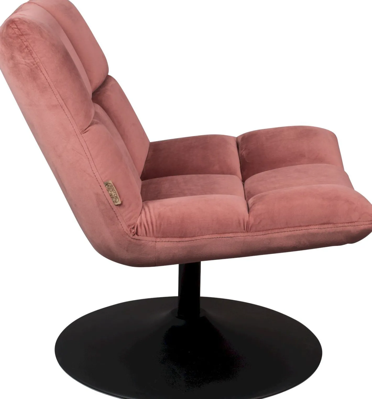 Discount Dutchbone Bar velvet Fauteuil Old Pink