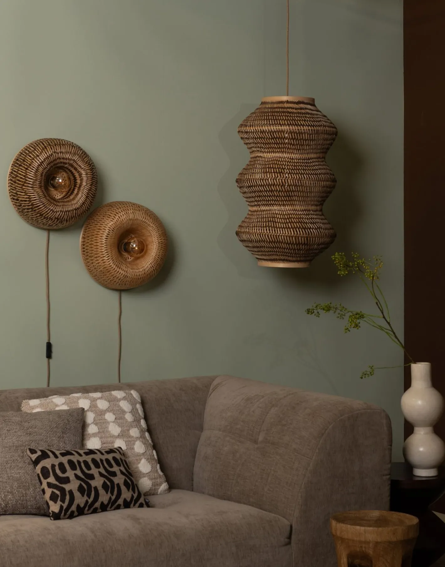 New Good&Mojo Barbados Wandlamp Natural