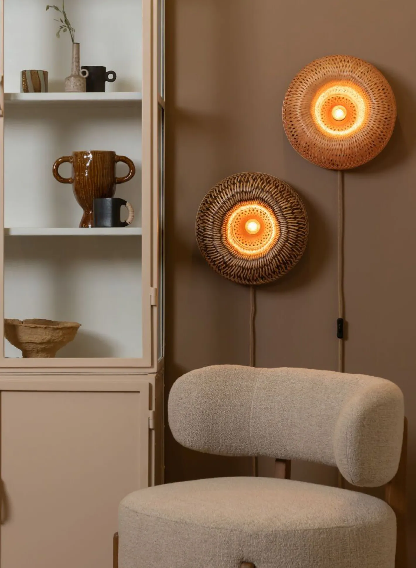New Good&Mojo Barbados Wandlamp Natural, Brown
