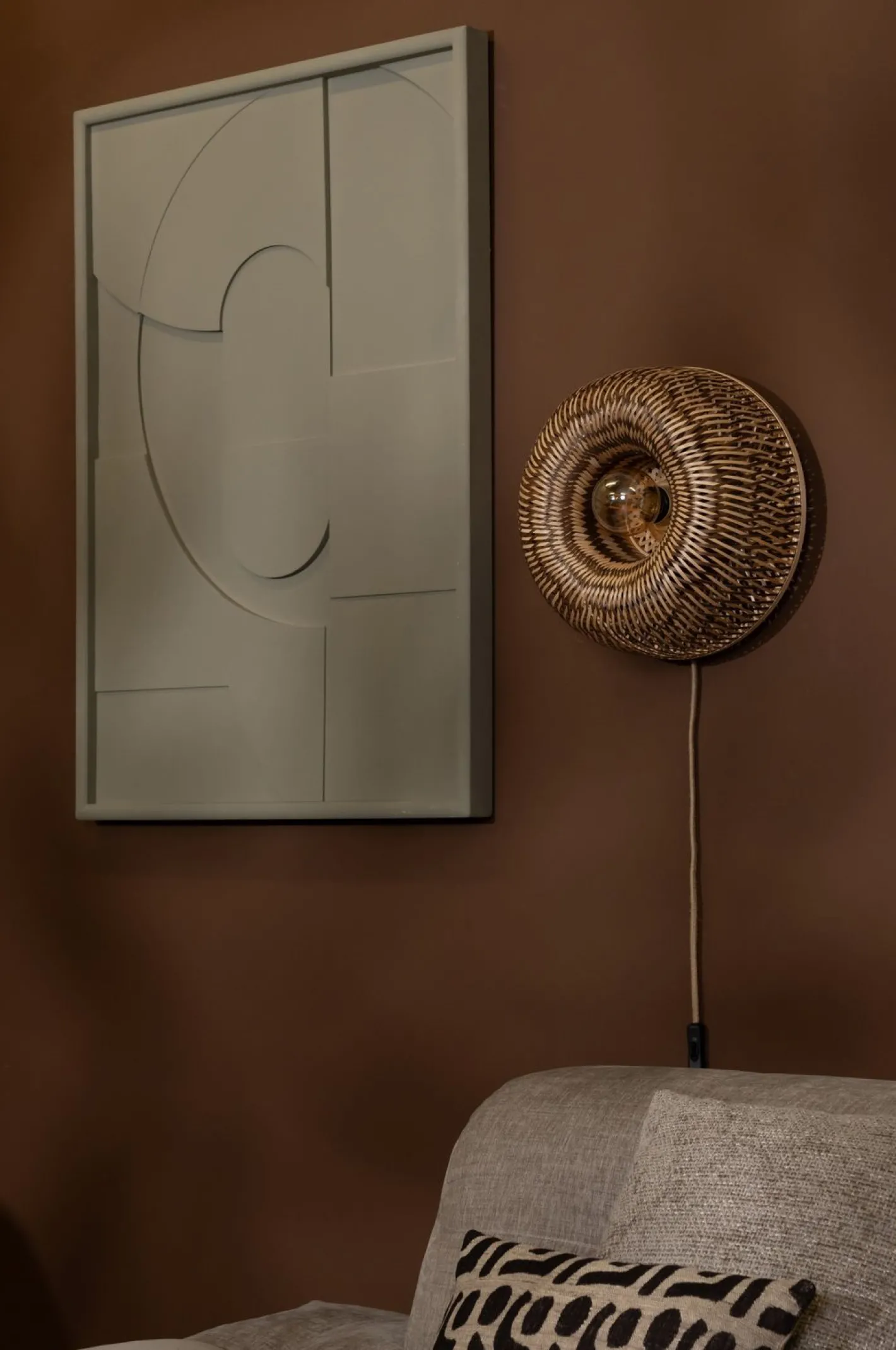 New Good&Mojo Barbados Wandlamp Natural, Brown