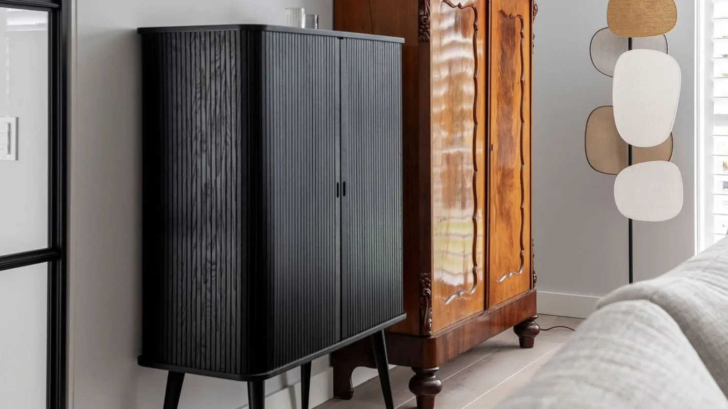 Outlet Zuiver Barbier Wandkast Zwart