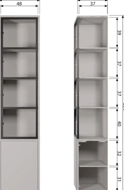 Best vtwonen Basic Vitrinekast Mist