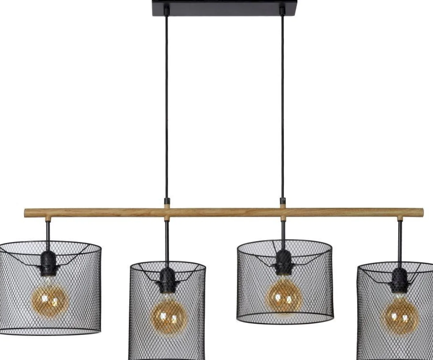 Sale Lucide Baskett Hanglamp Zwart, Naturel