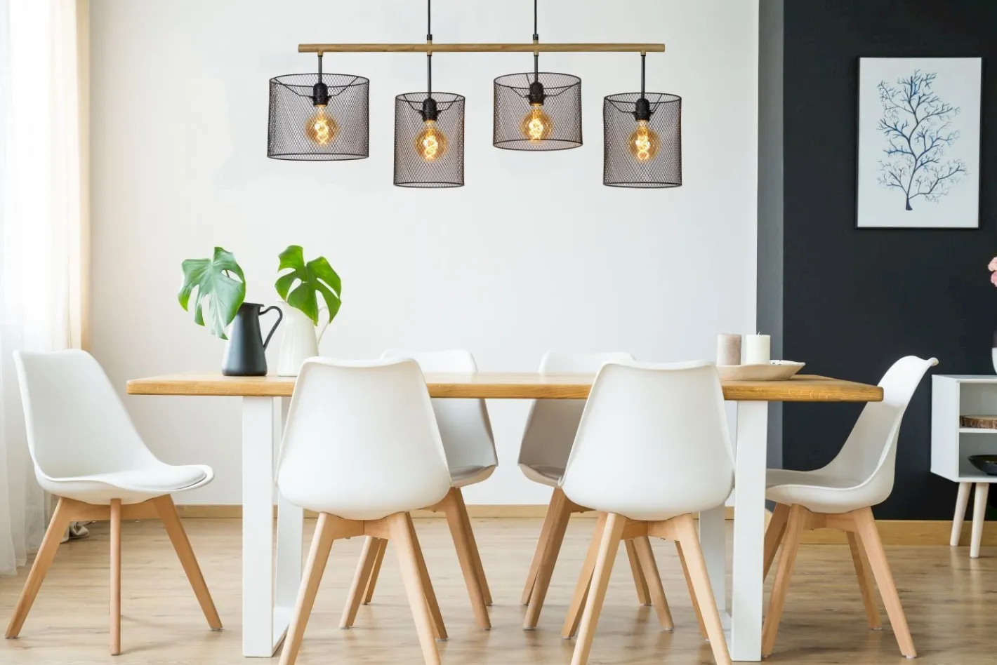 Sale Lucide Baskett Hanglamp Zwart, Naturel