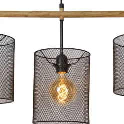 Sale Lucide Baskett Hanglamp Zwart, Naturel