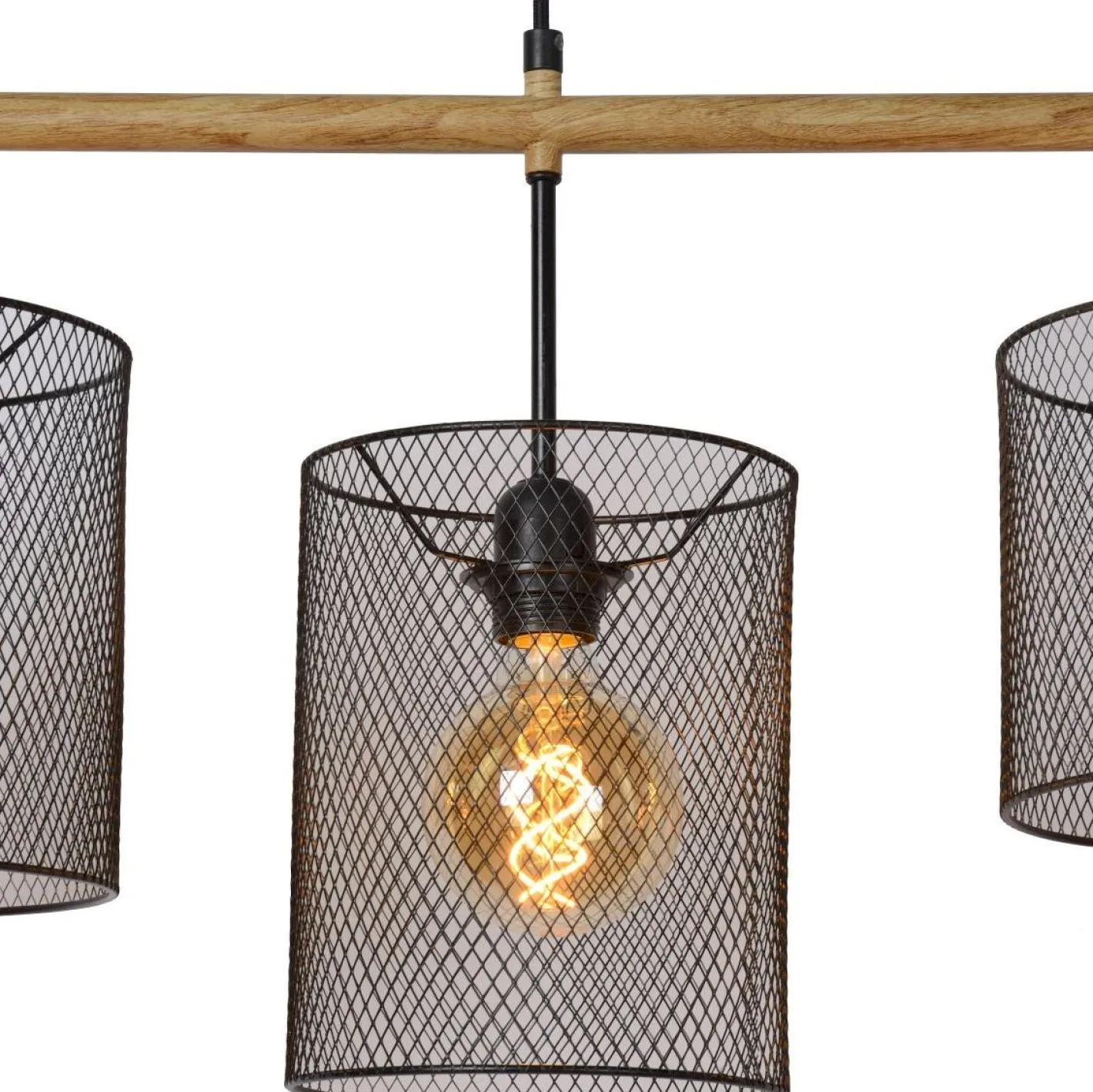 Sale Lucide Baskett Hanglamp Zwart, Naturel