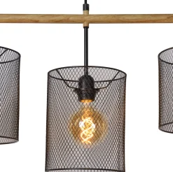 Sale Lucide Baskett Hanglamp Zwart, Naturel
