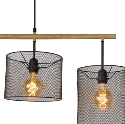 Sale Lucide Baskett Hanglamp Zwart, Naturel