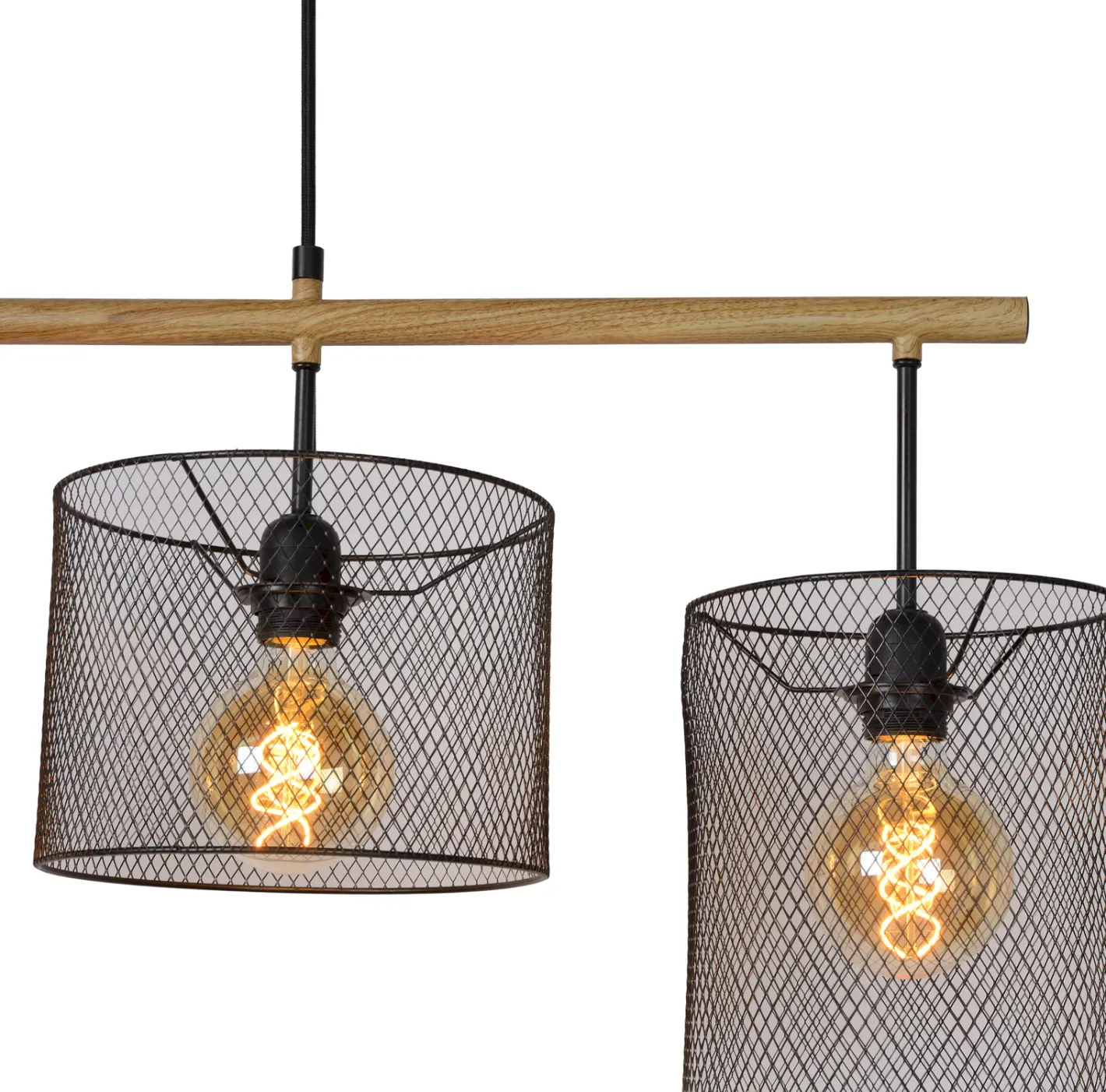 Sale Lucide Baskett Hanglamp Zwart, Naturel