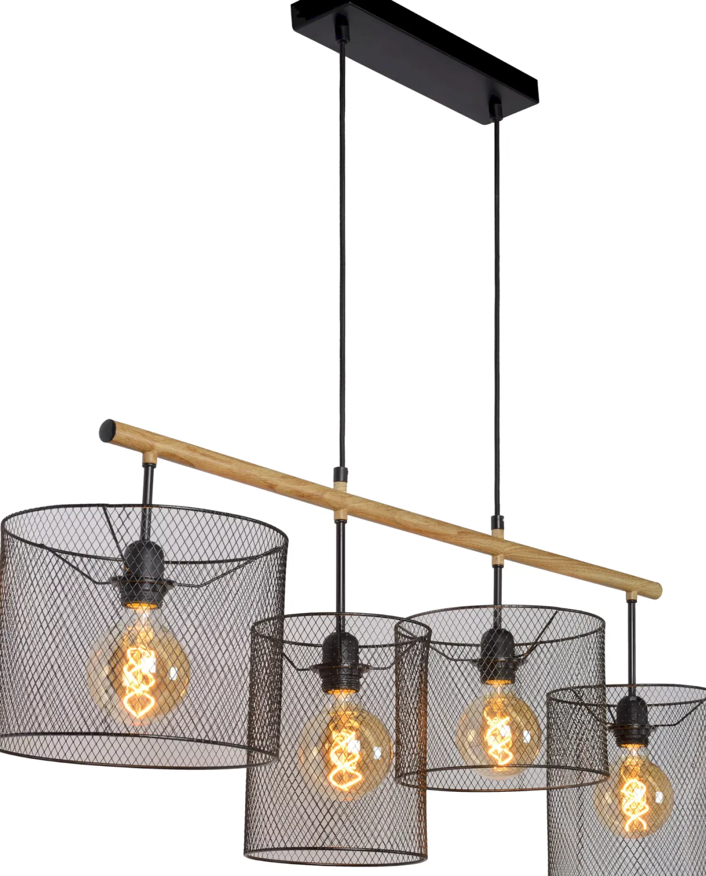 Sale Lucide Baskett Hanglamp Zwart, Naturel