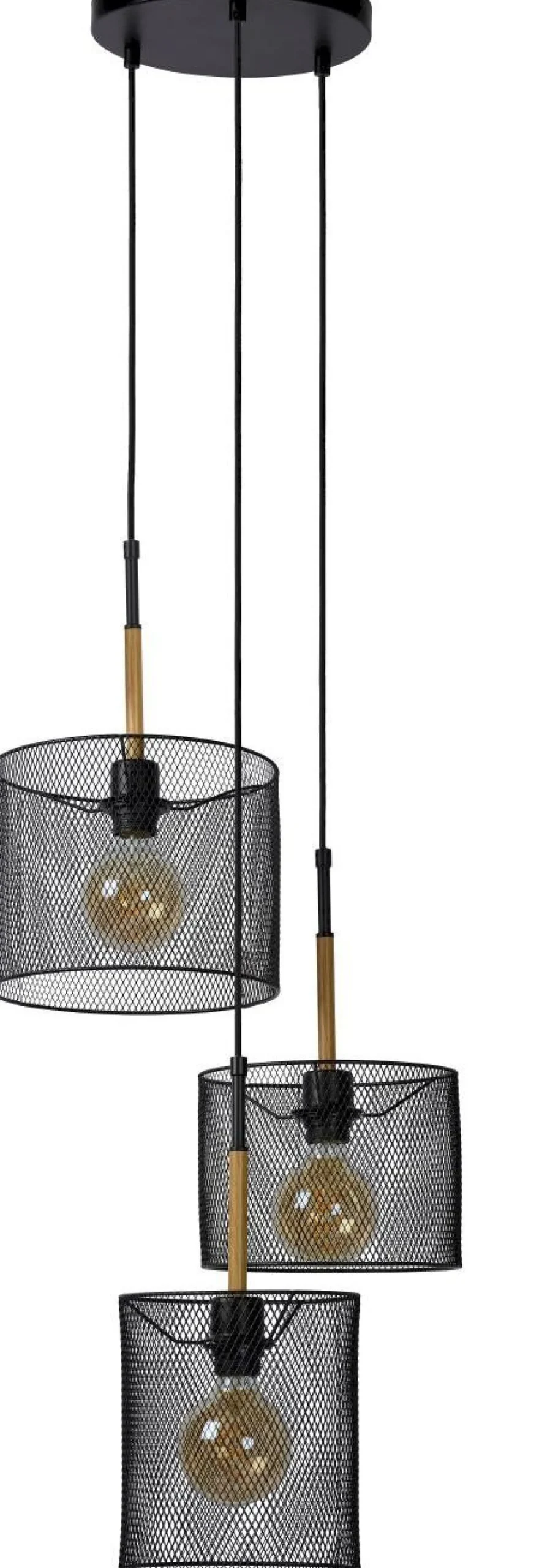 Best Lucide Baskett Hanglamp Zwart, Naturel
