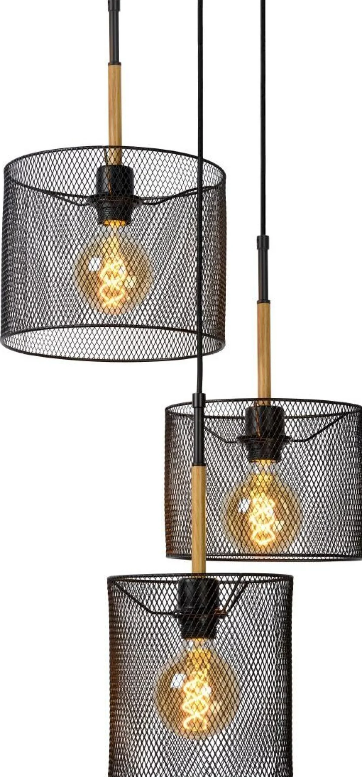 Best Lucide Baskett Hanglamp Zwart, Naturel