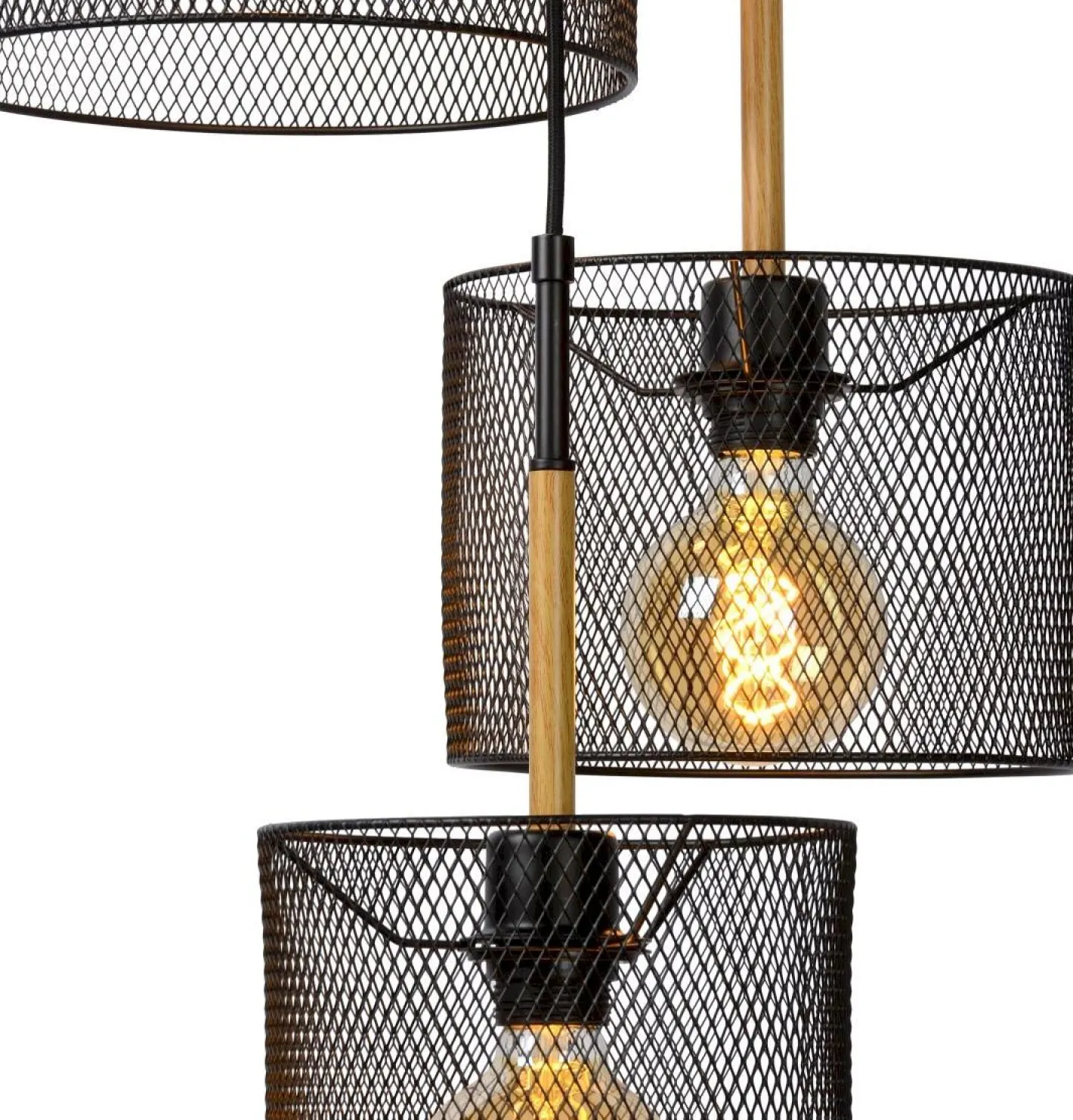 Best Lucide Baskett Hanglamp Zwart, Naturel
