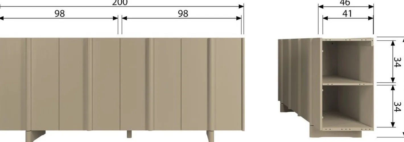 Sale WOOOD Basu Dressoir Mud