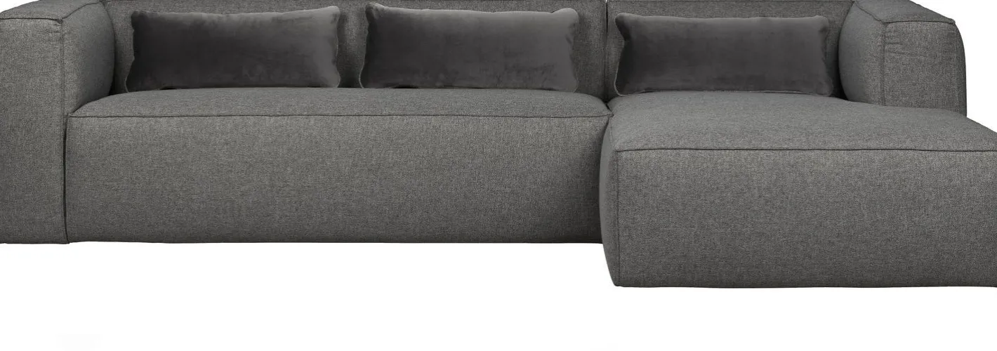 Online WOOOD Bean Gemeleerd Rechts Hoekbank Mid Grey