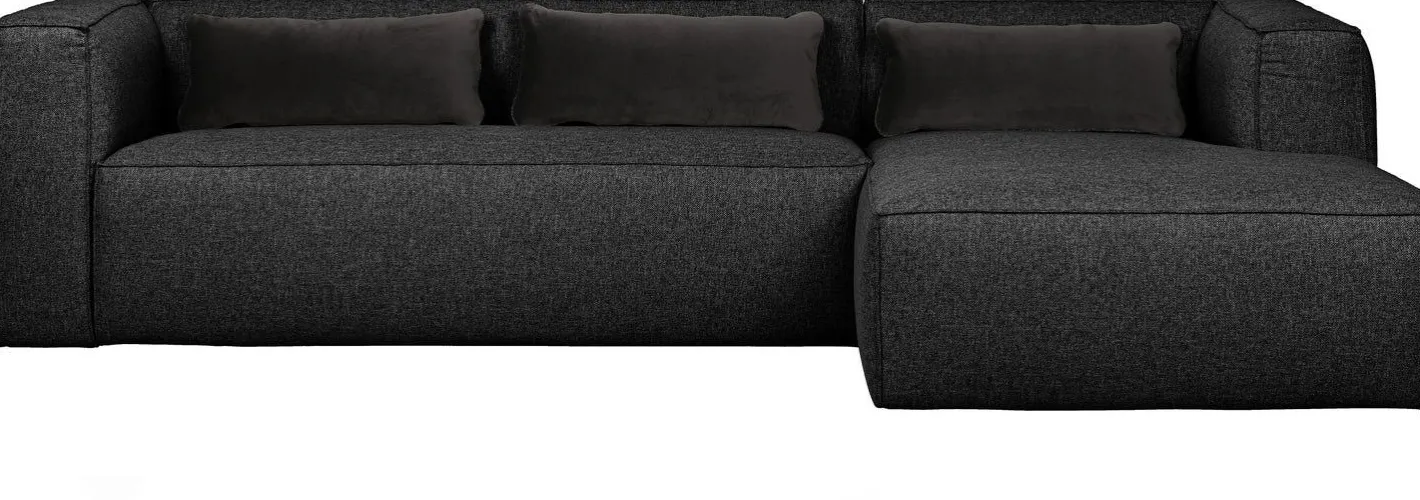 Sale WOOOD Bean Gemeleerd Rechts Hoekbank Dark Grey