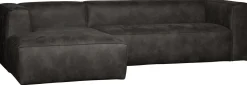 Outlet WOOOD Bean Links Hoekbank Black