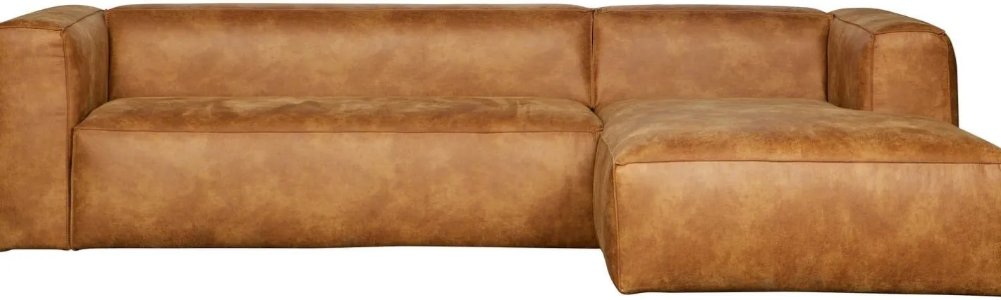 Outlet WOOOD Bean Rechts Hoekbank Cognac