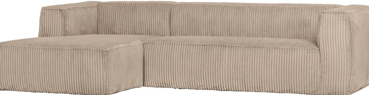 Clearance WOOOD Bean Rib Links Hoekbank Travertin