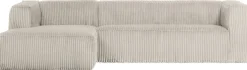 Outlet WOOOD Bean Rib Links Hoekbank Naturel