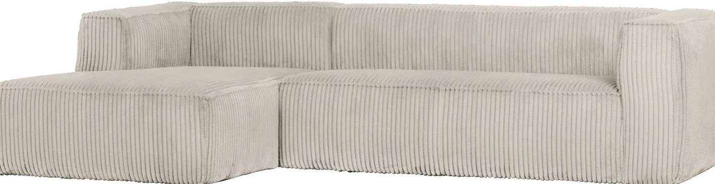 Outlet WOOOD Bean Rib Links Hoekbank Naturel