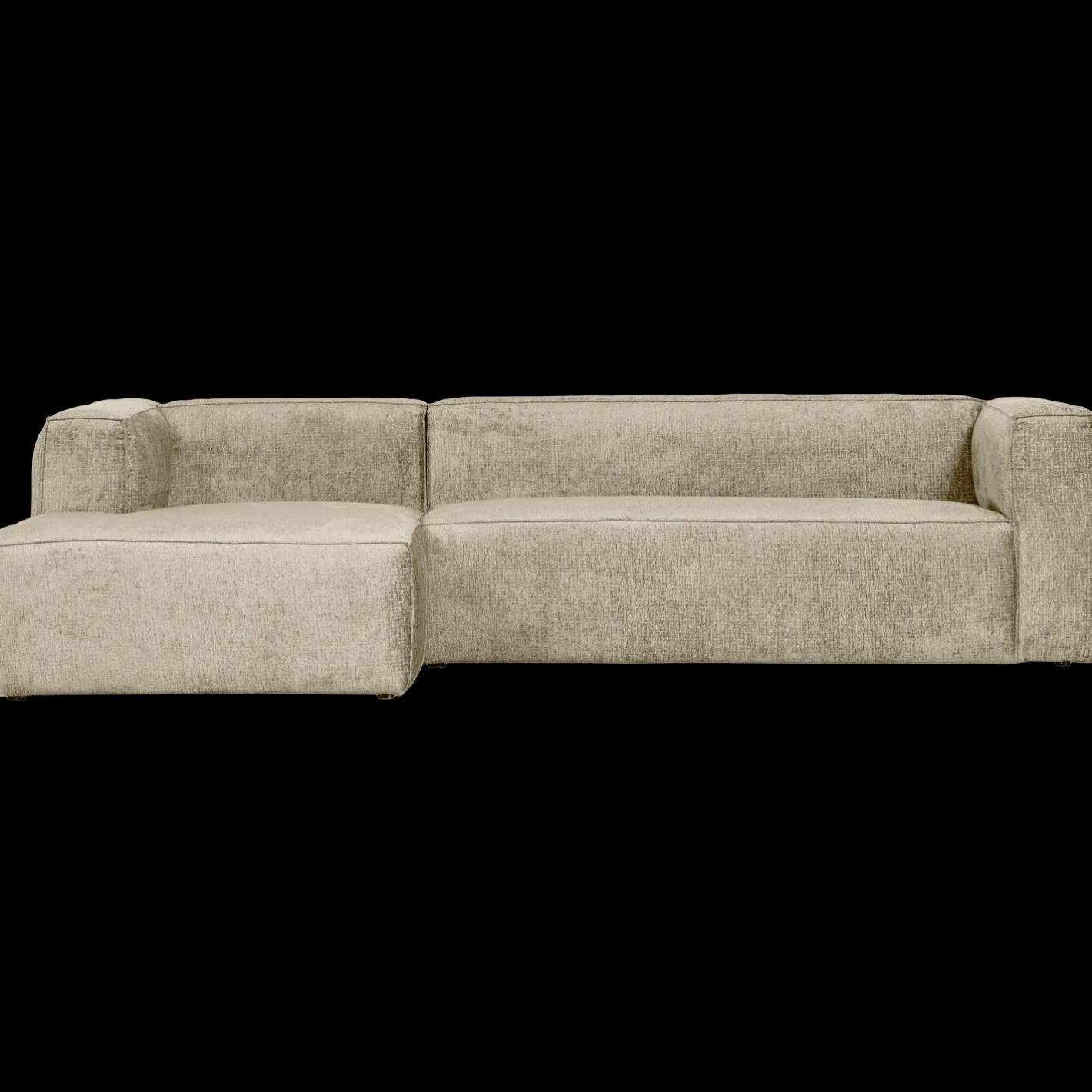 Online WOOOD Bean Velvet Links Hoekbank Buttermilk