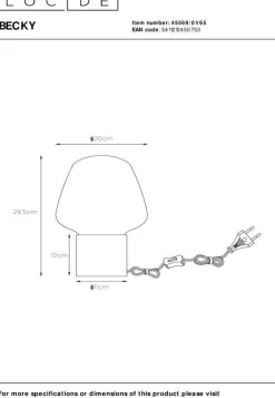 Sale Lucide Becky Tafellamp Grijs