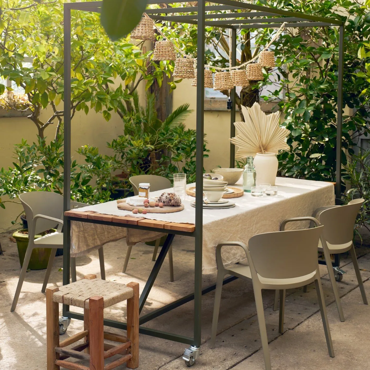 Discount WOOOD Bent Tuinstoel Green