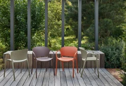 New WOOOD Bent Tuinstoel Purple, Brown