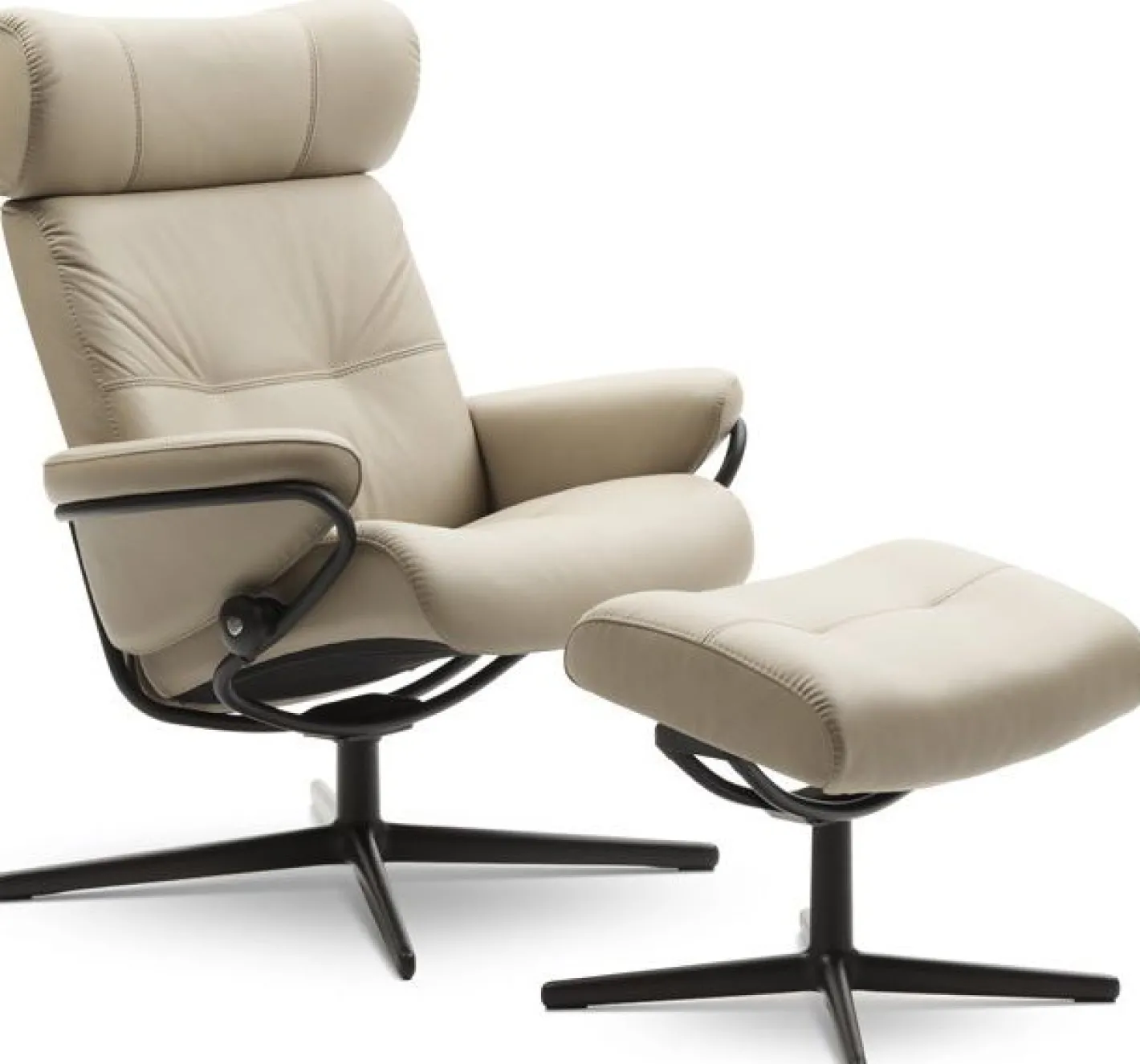 Clearance Stressless Berlin Relaxfauteuil + Hocker Latte