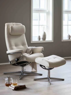 Clearance Stressless Berlin Relaxfauteuil + Hocker Latte