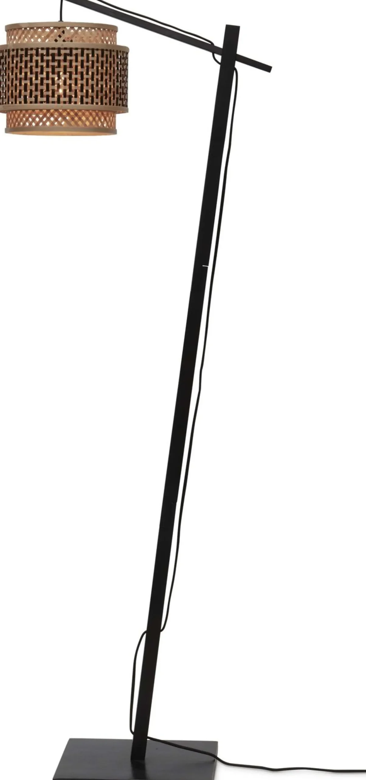 Online Good&Mojo Bhutan 1 Arm Vloerlamp Black, Natural