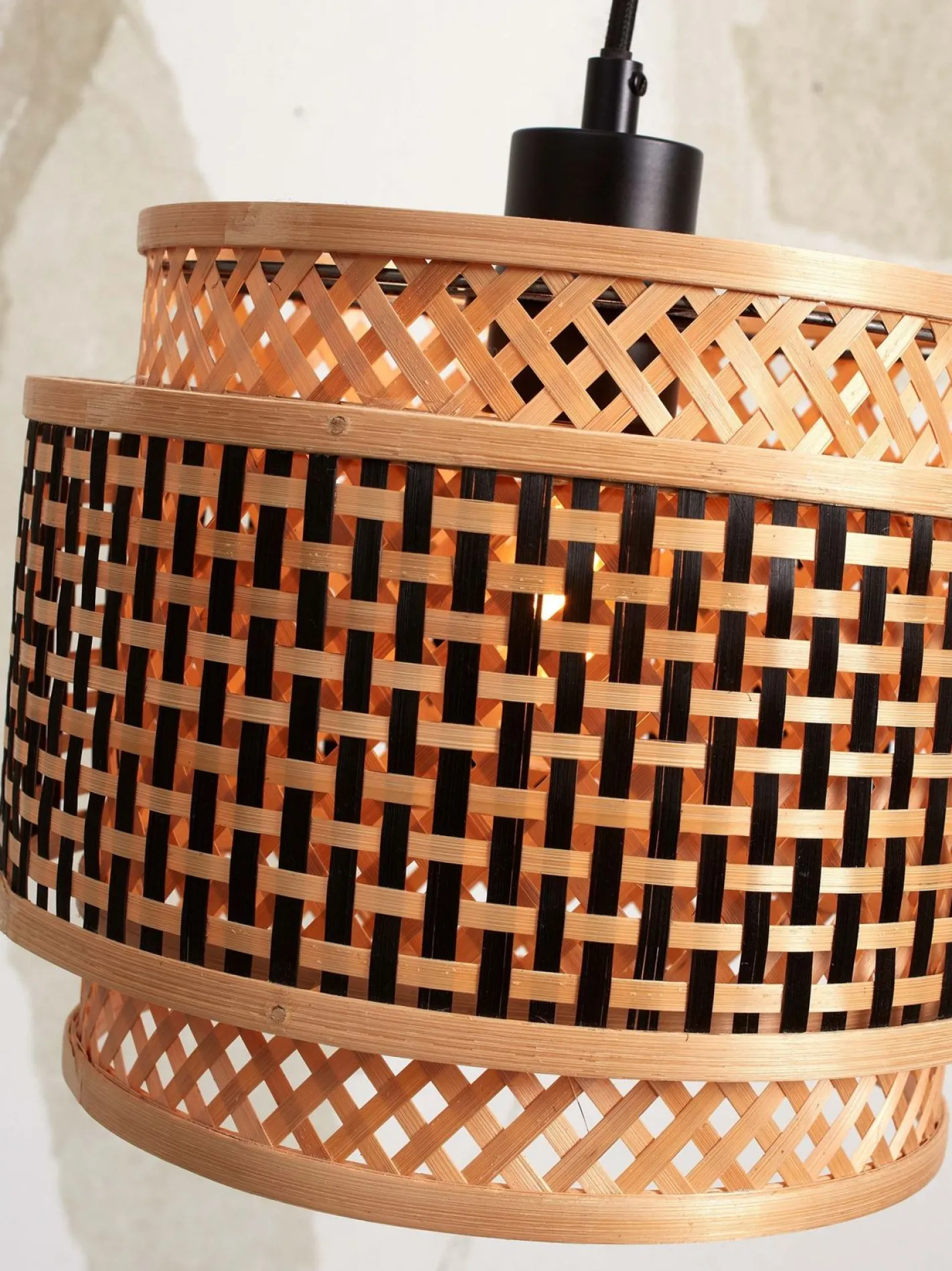 Online Good&Mojo Bhutan 1 Arm Vloerlamp Black, Natural