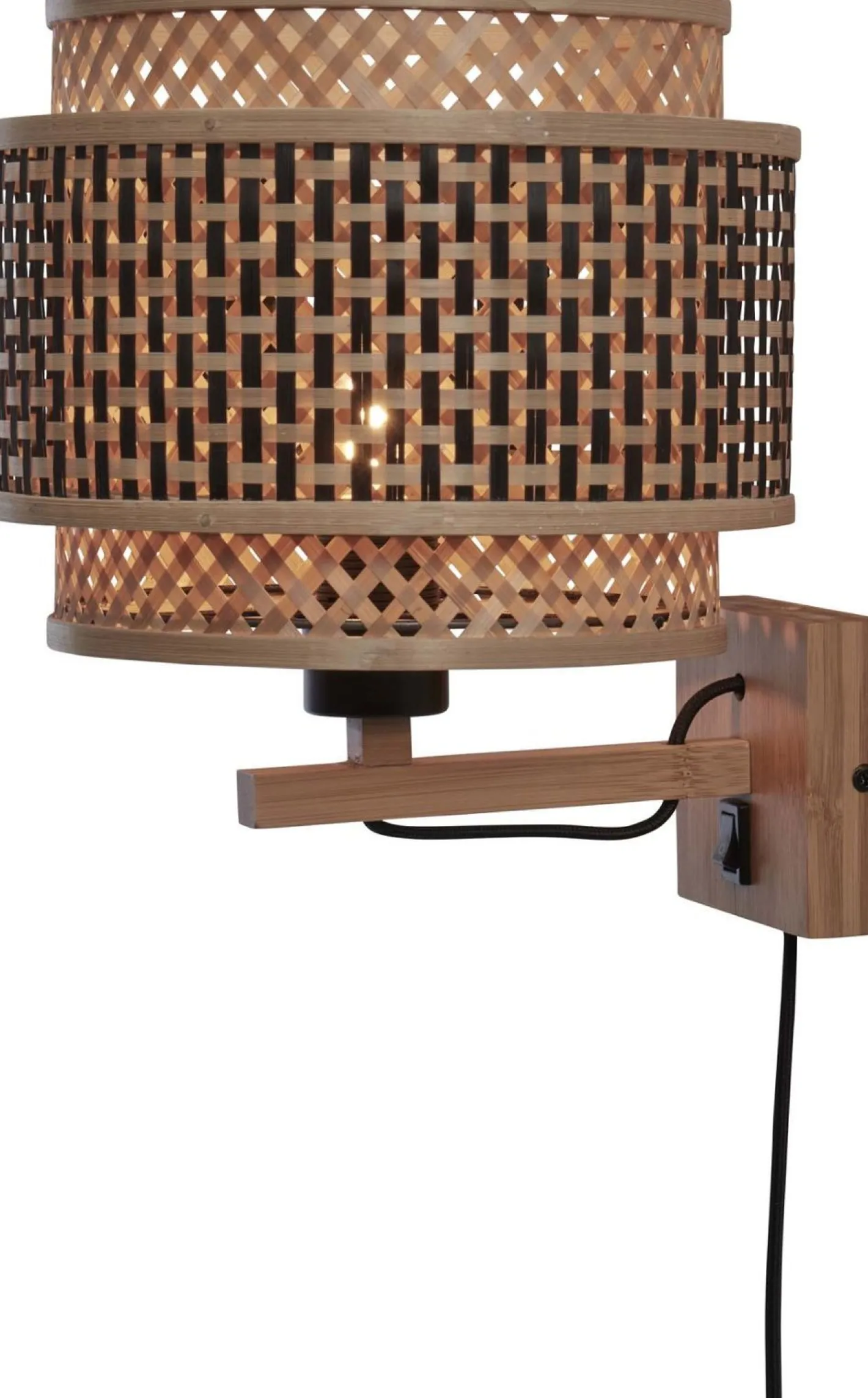 Hot Good&Mojo Bhutan 1 Arm Wandlamp Natural, Black