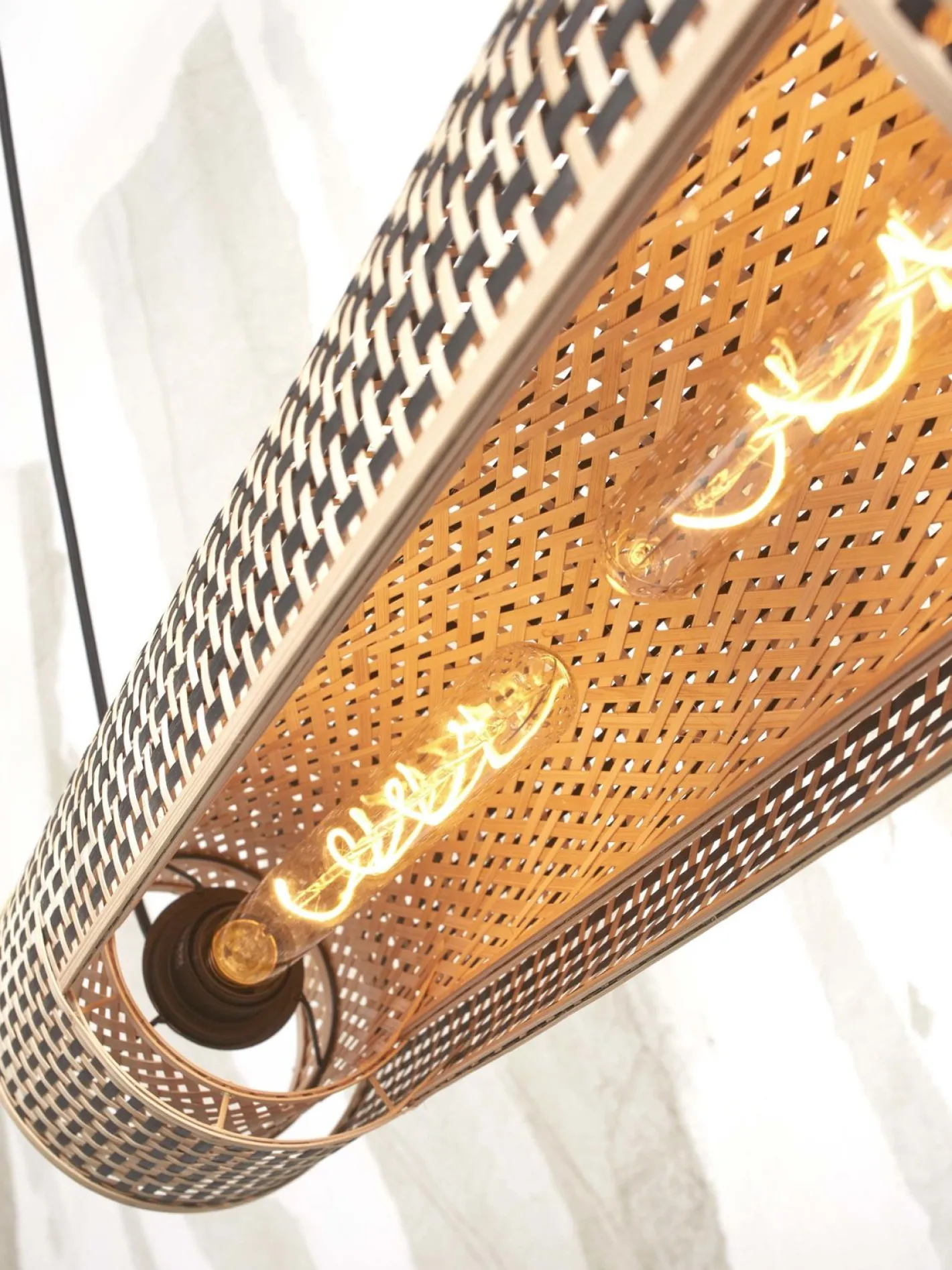 New Good&Mojo Bhutan Cilinder Hanglamp Natural, Black