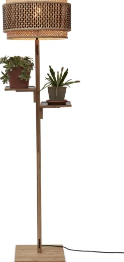 Best Good&Mojo Bhutan Shelves Vloerlamp Natural, Black