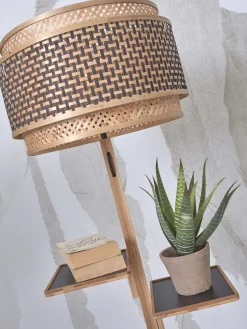 Best Good&Mojo Bhutan Shelves Vloerlamp Natural, Black