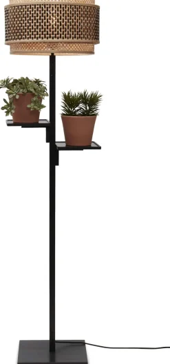 Hot Good&Mojo Bhutan Shelves Vloerlamp Black, Natural